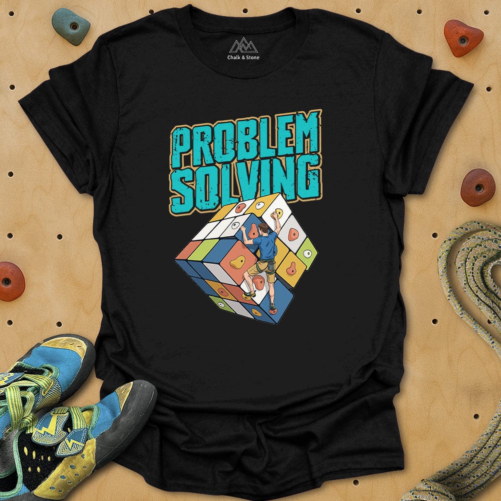 Problem Solving Rubix Cube Cartoon Climber Tee