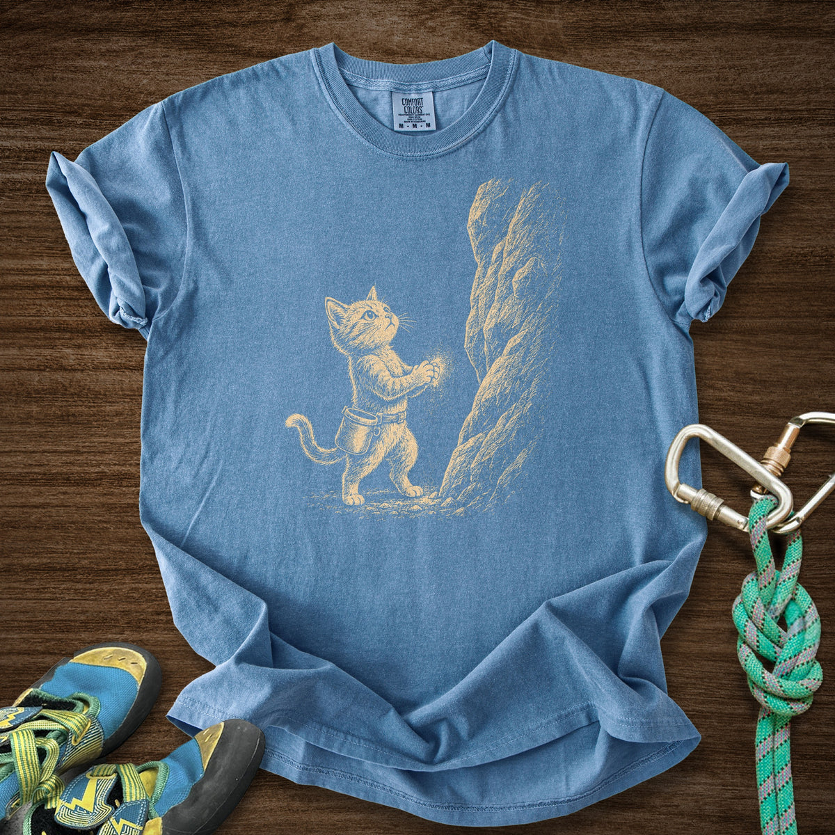 Chalked And Locked Premium in Blue Jean — flat lay mockup