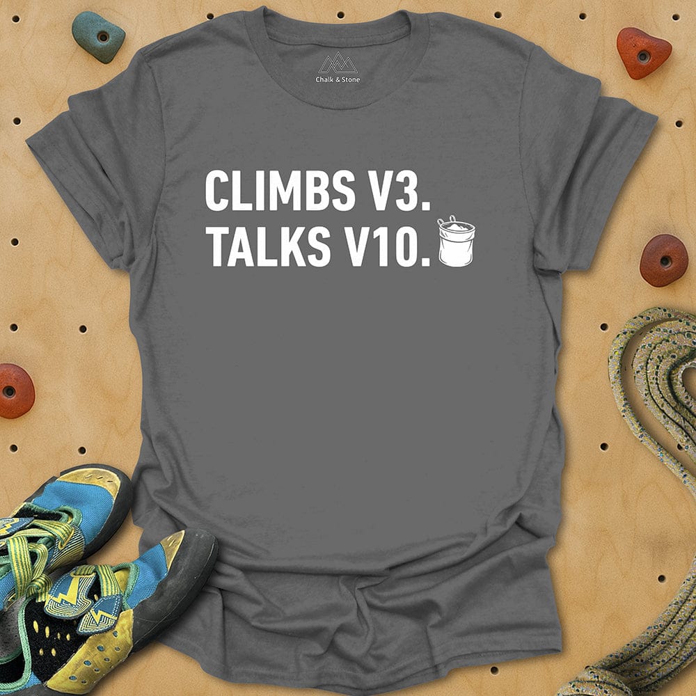 Climbs V3 Talks V10 Tee
