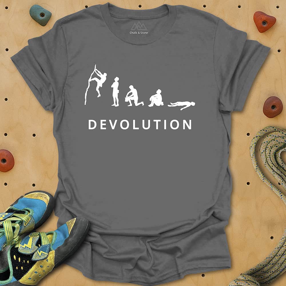 Devolution Of A Climber Tee