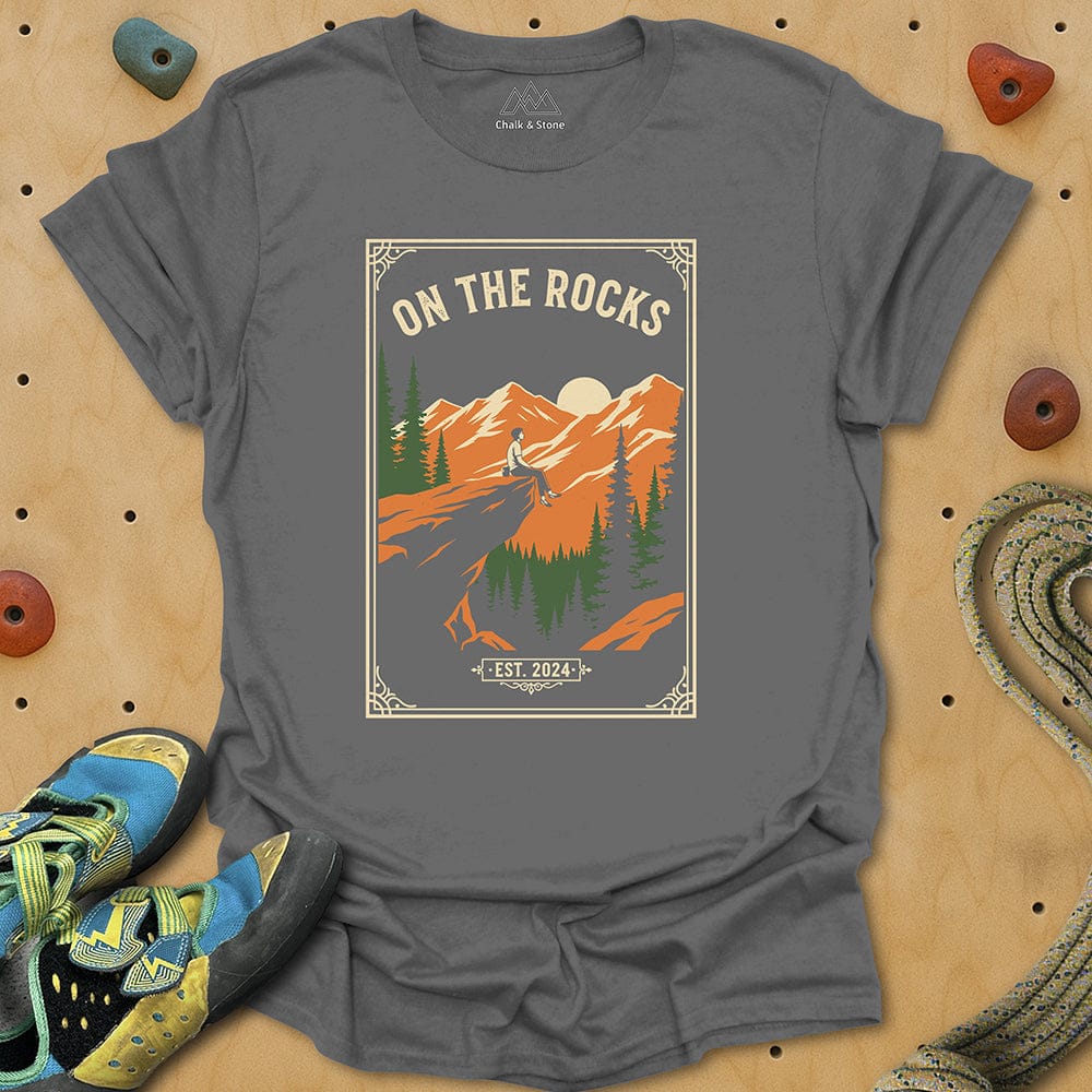 On The Rocks Stripe Travel Poster Tee