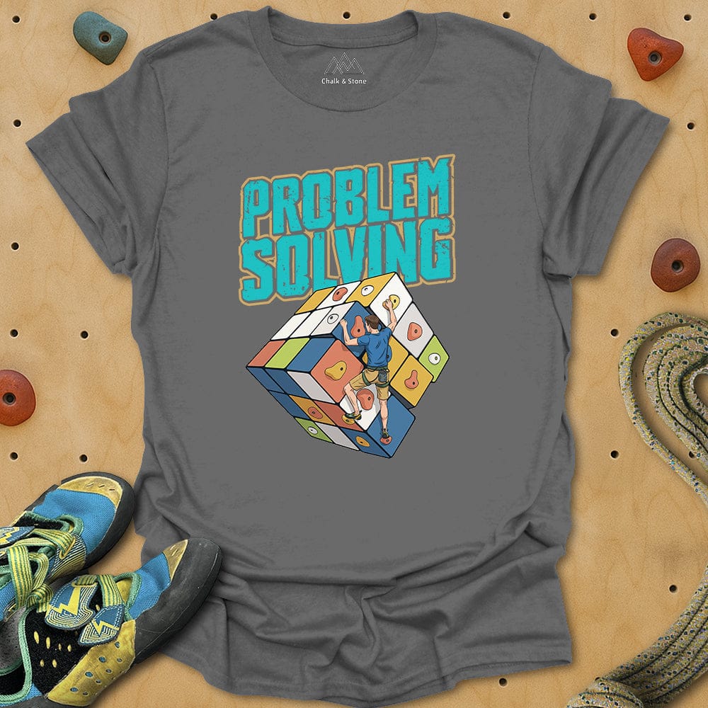 Problem Solving Rubix Cube Cartoon Climber Tee