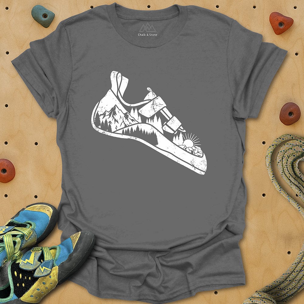Climbing Shoe As Landscape Tee