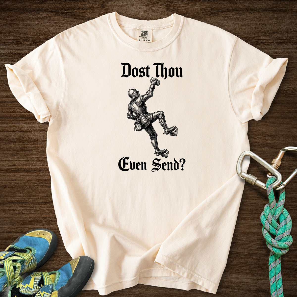 Dost Thou Send Premium in Ivory — flat lay mockup