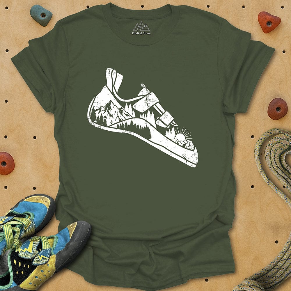 Climbing Shoe As Landscape Tee