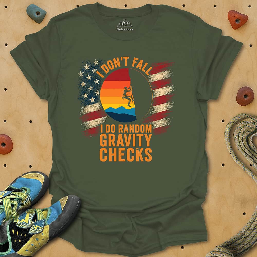 Gravity Checks Flag Tee