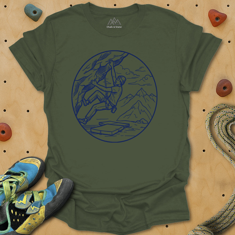 Bouldering Simple Line Tee