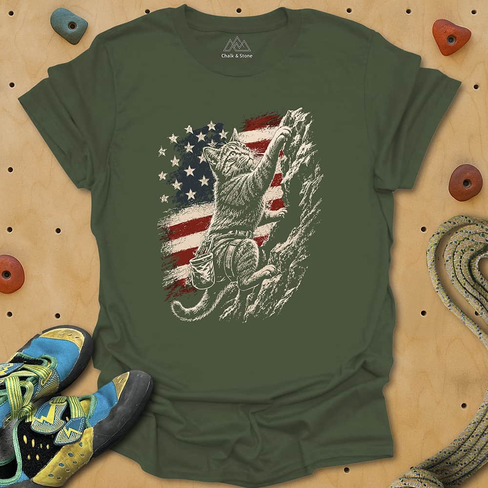 Cat Climber Flag Tee