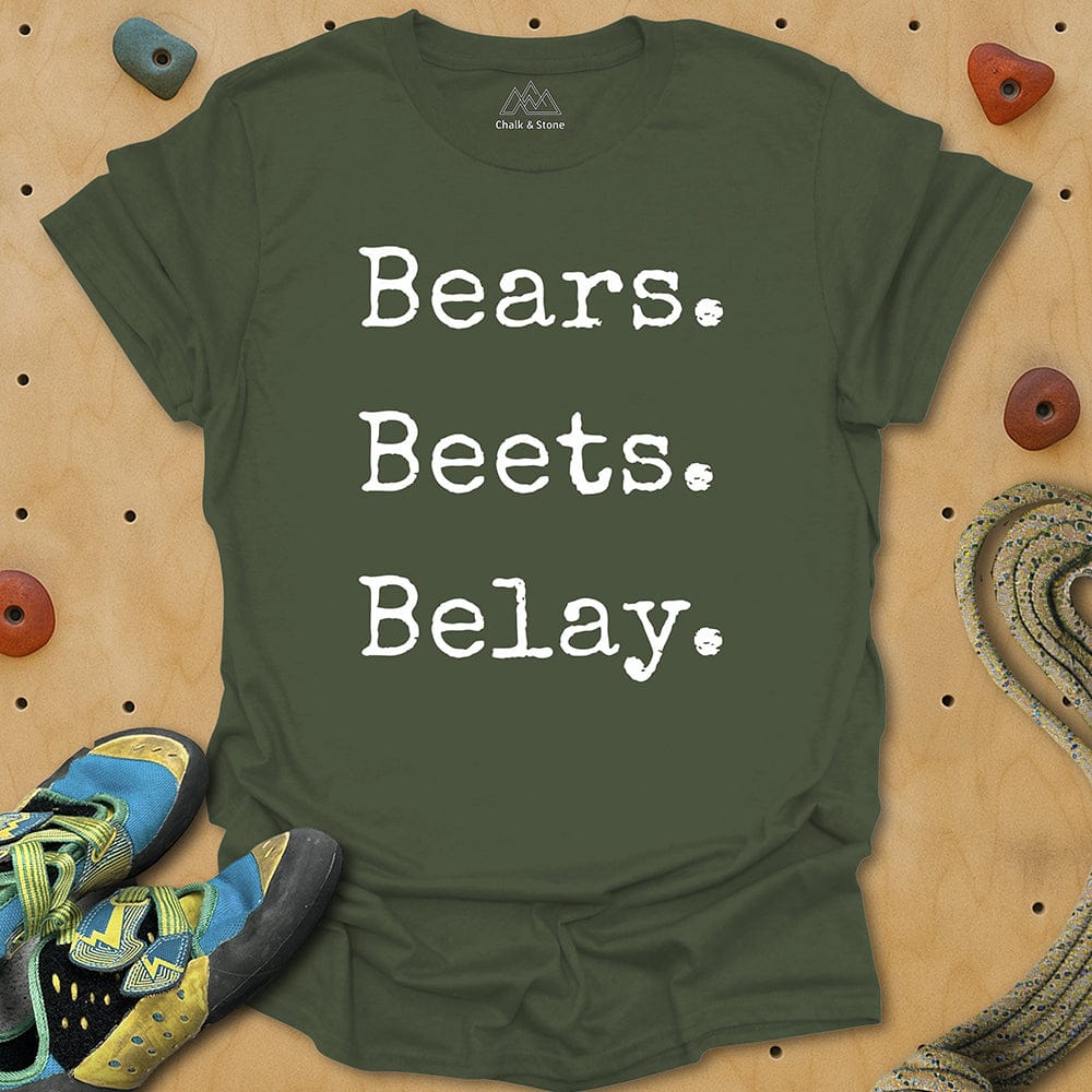 Bears Beets Belay Tee