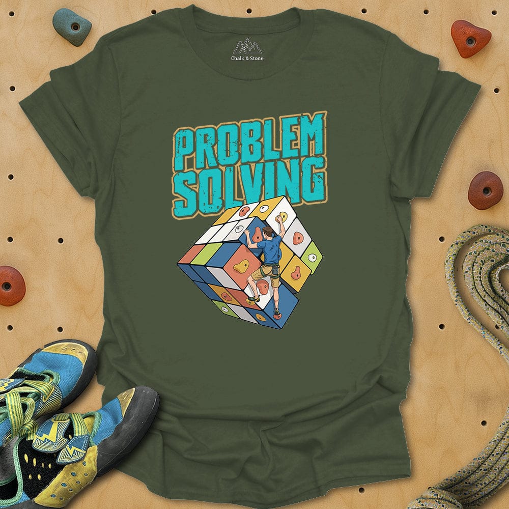 Problem Solving Rubix Cube Cartoon Climber Tee