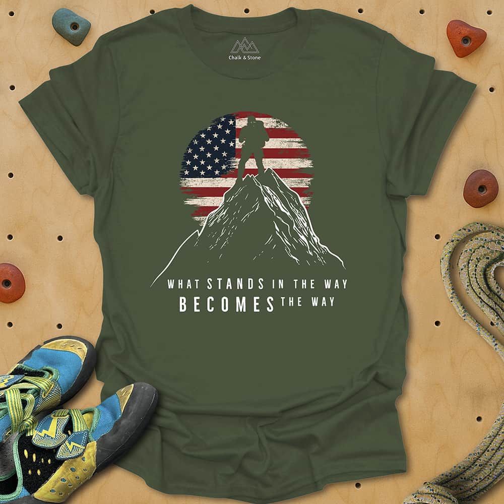 Obstacles In Way Flag Tee