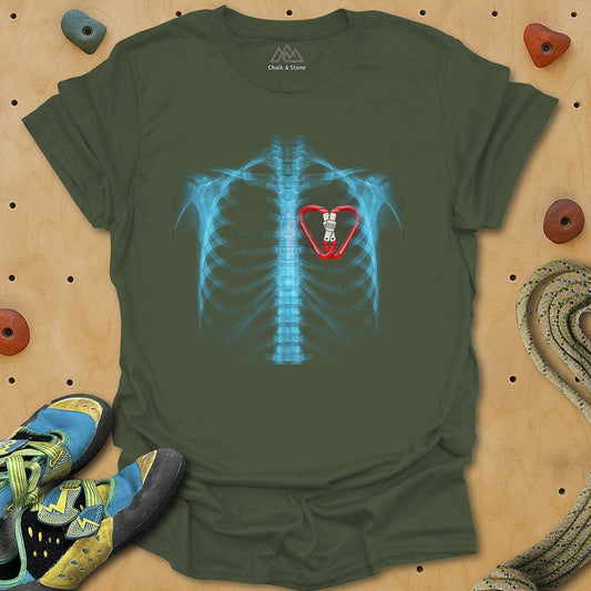 X-ray Carabiner Heart Tee