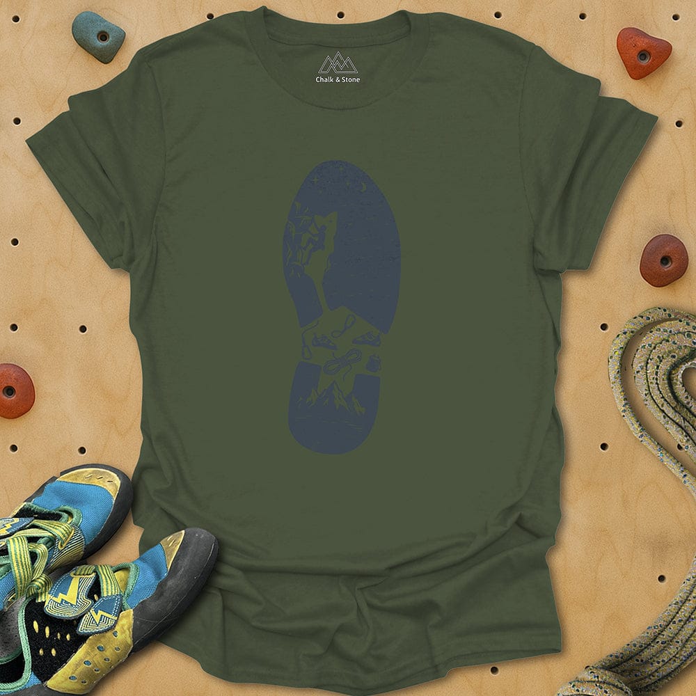 Climbing Shoe Footprint Tee