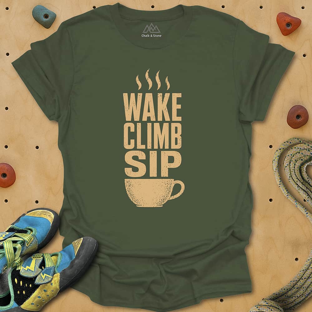 Wake Climb Sip Tee