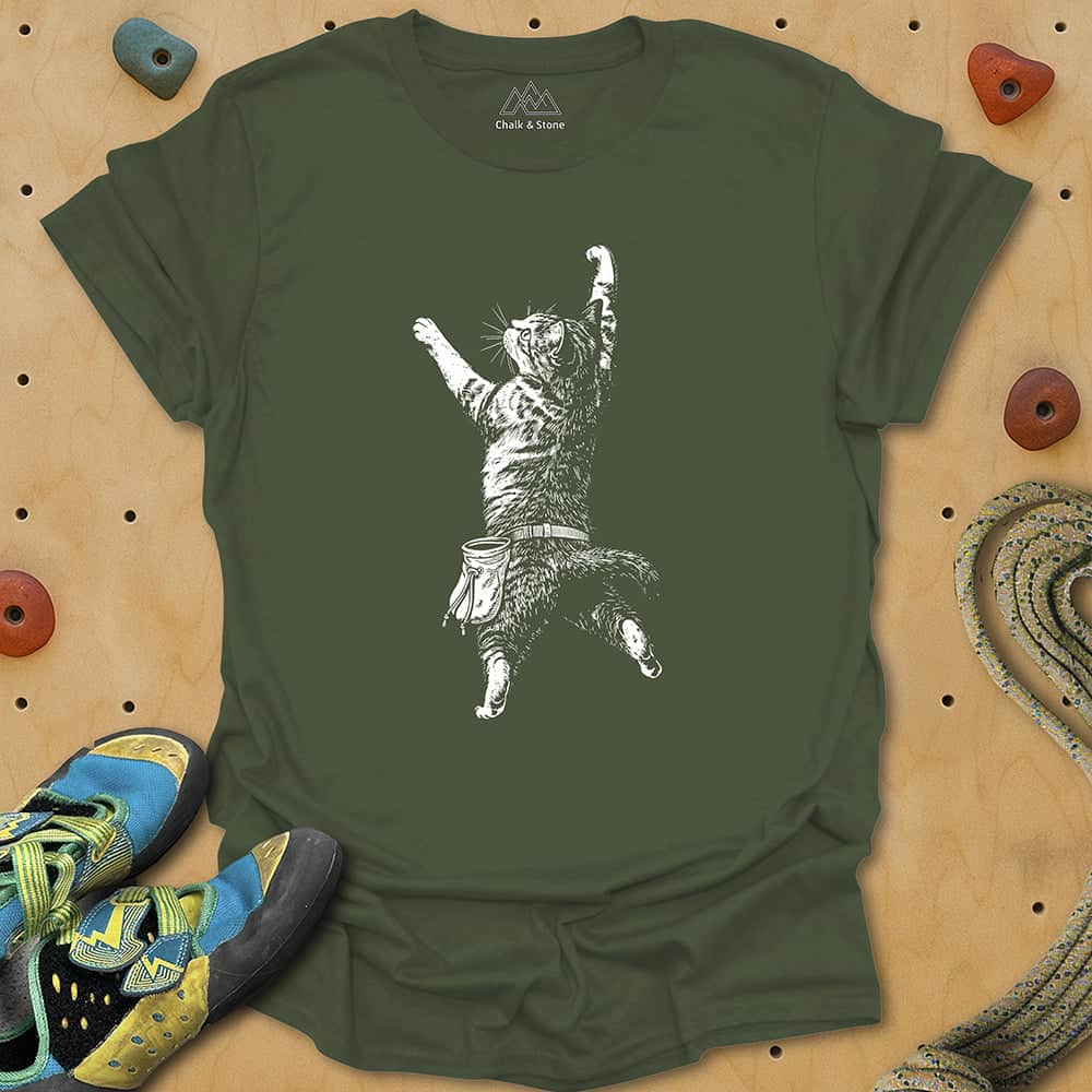 Cat Static Climb White Tee
