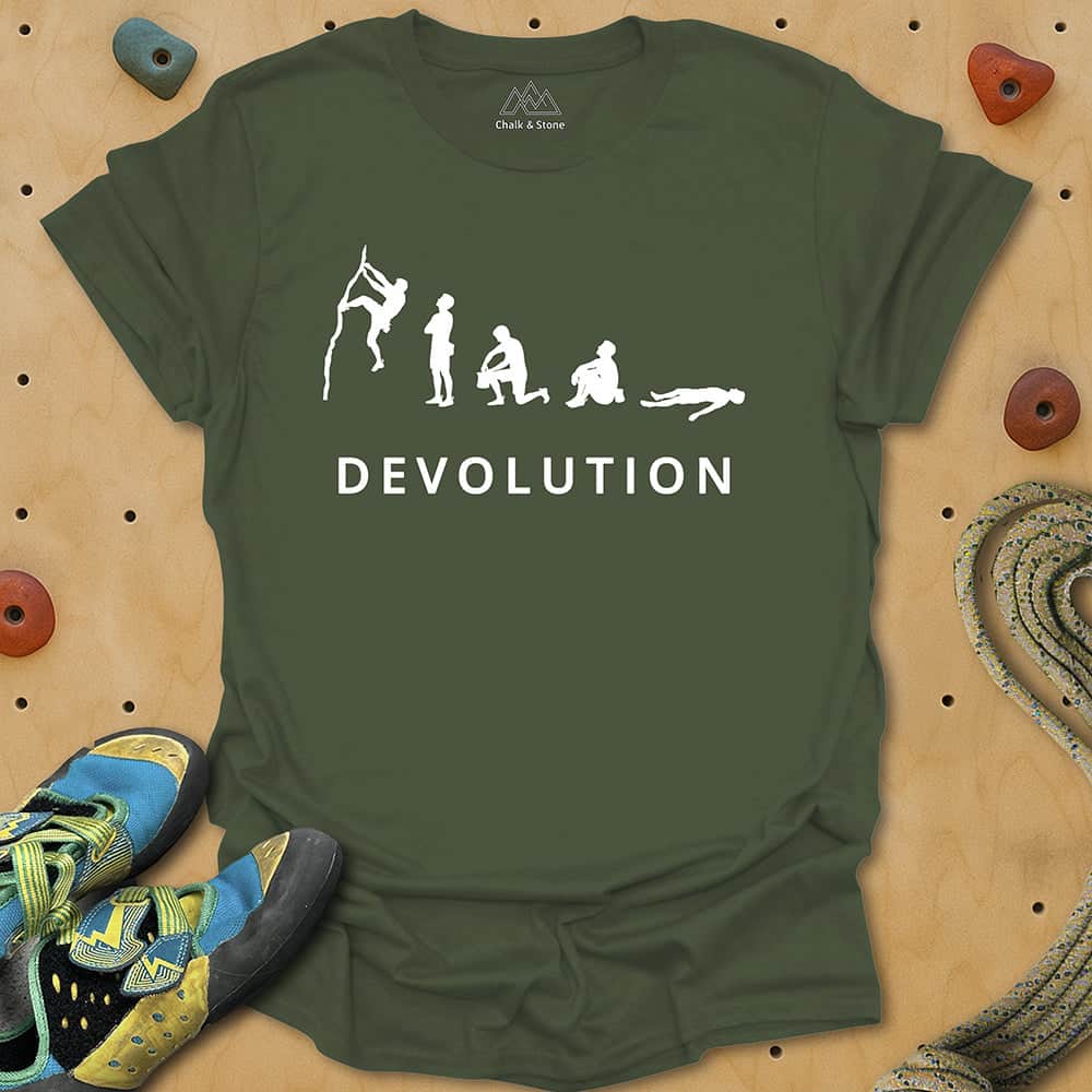 Devolution Of A Climber Tee