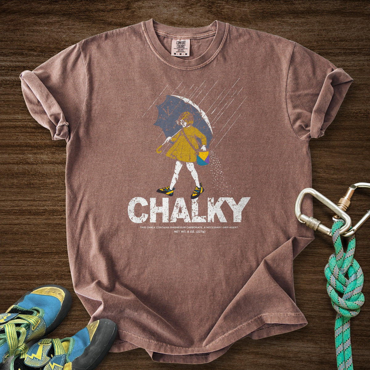 Morton Chalky Premium in Espresso — flat lay mockup