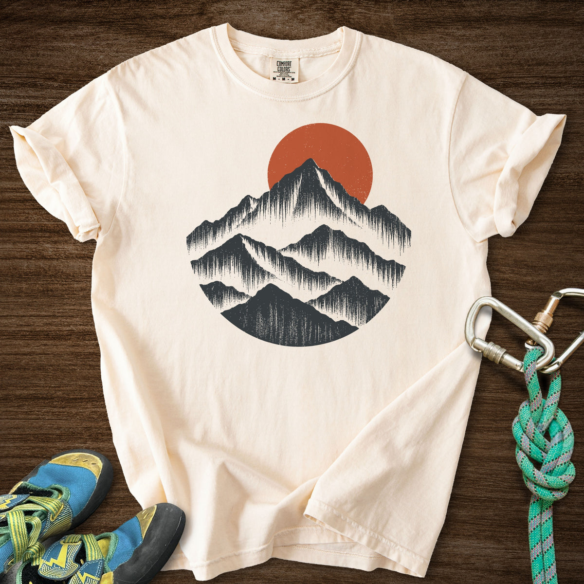 Mountain Mist Premium in Ivory — flat lay mockup