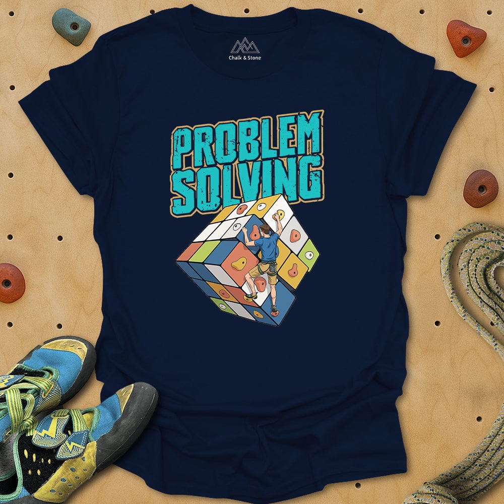 Problem Solving Rubix Cube Cartoon Climber Tee