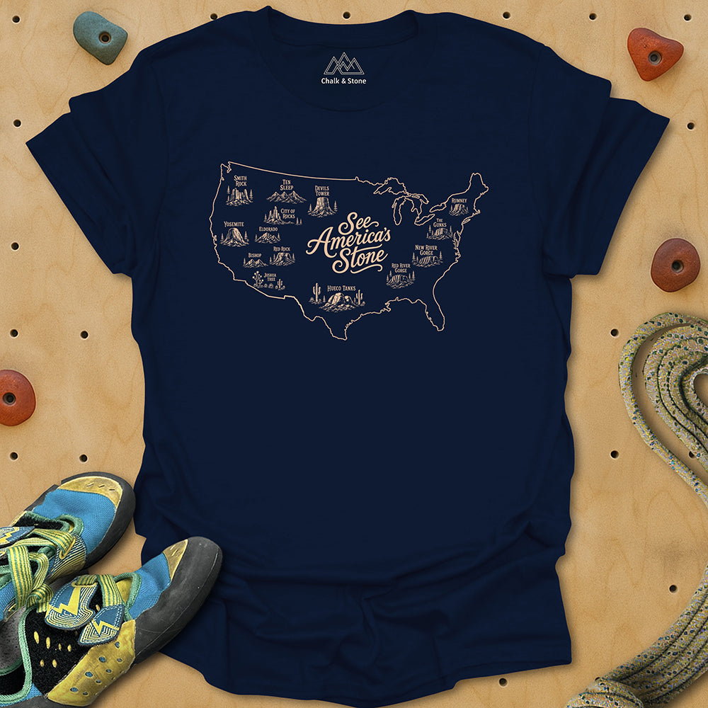 See Americas Stone Map Tee