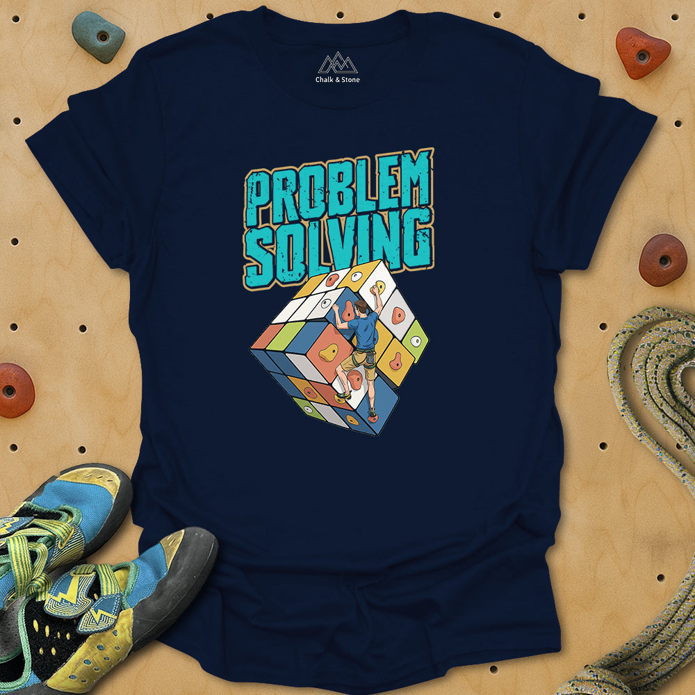 Problem Solving Rubix Cube Cartoon Climber Tee