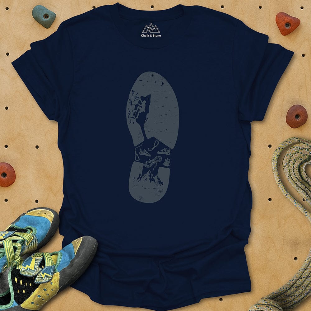 Climbing Shoe Footprint Tee