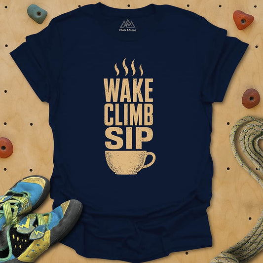 Wake Climb Sip Tee