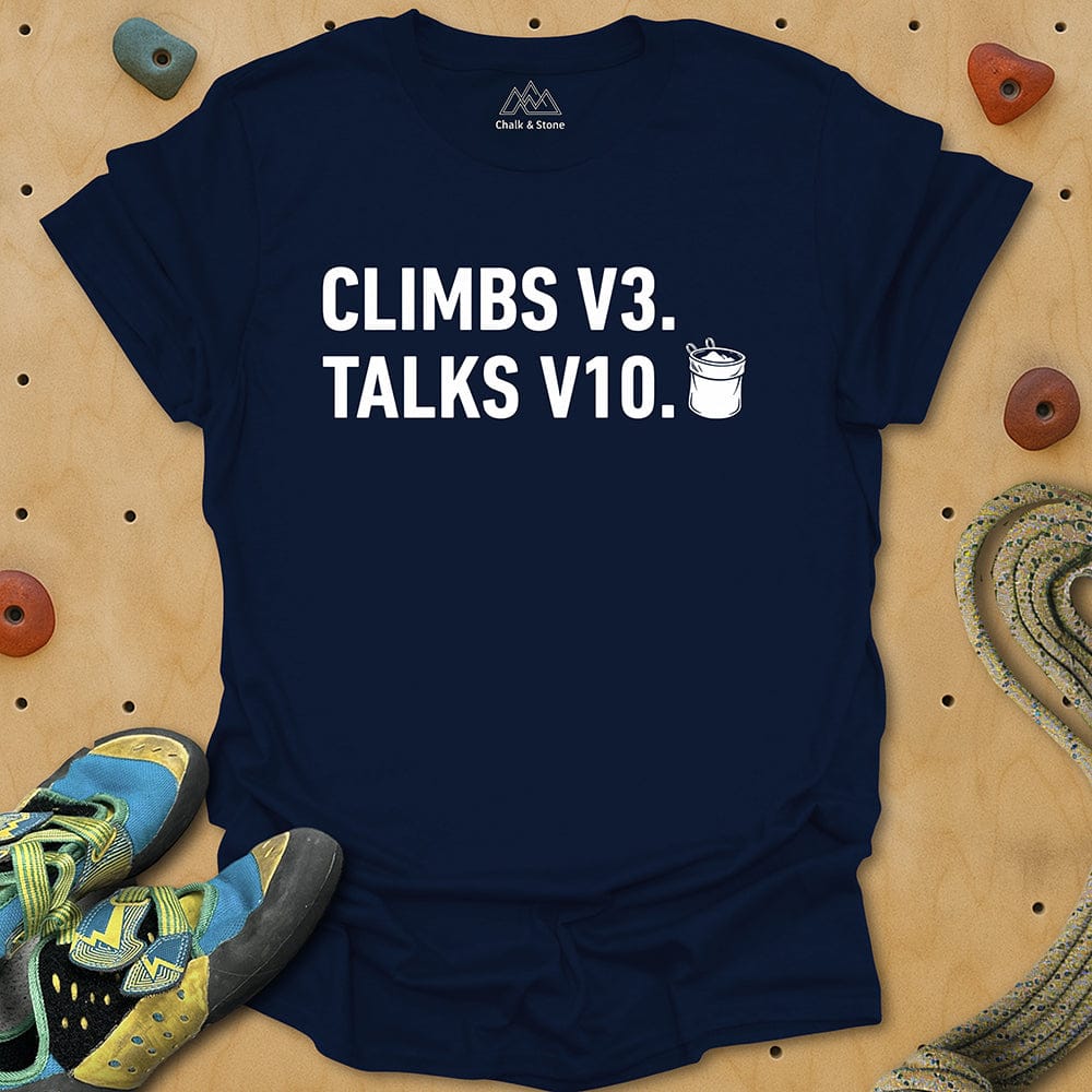 Climbs V3 Talks V10 Tee