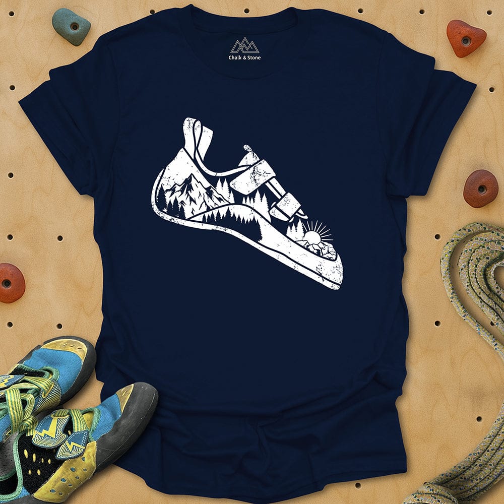 Climbing Shoe As Landscape Tee