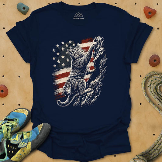 Cat Climber Flag Tee