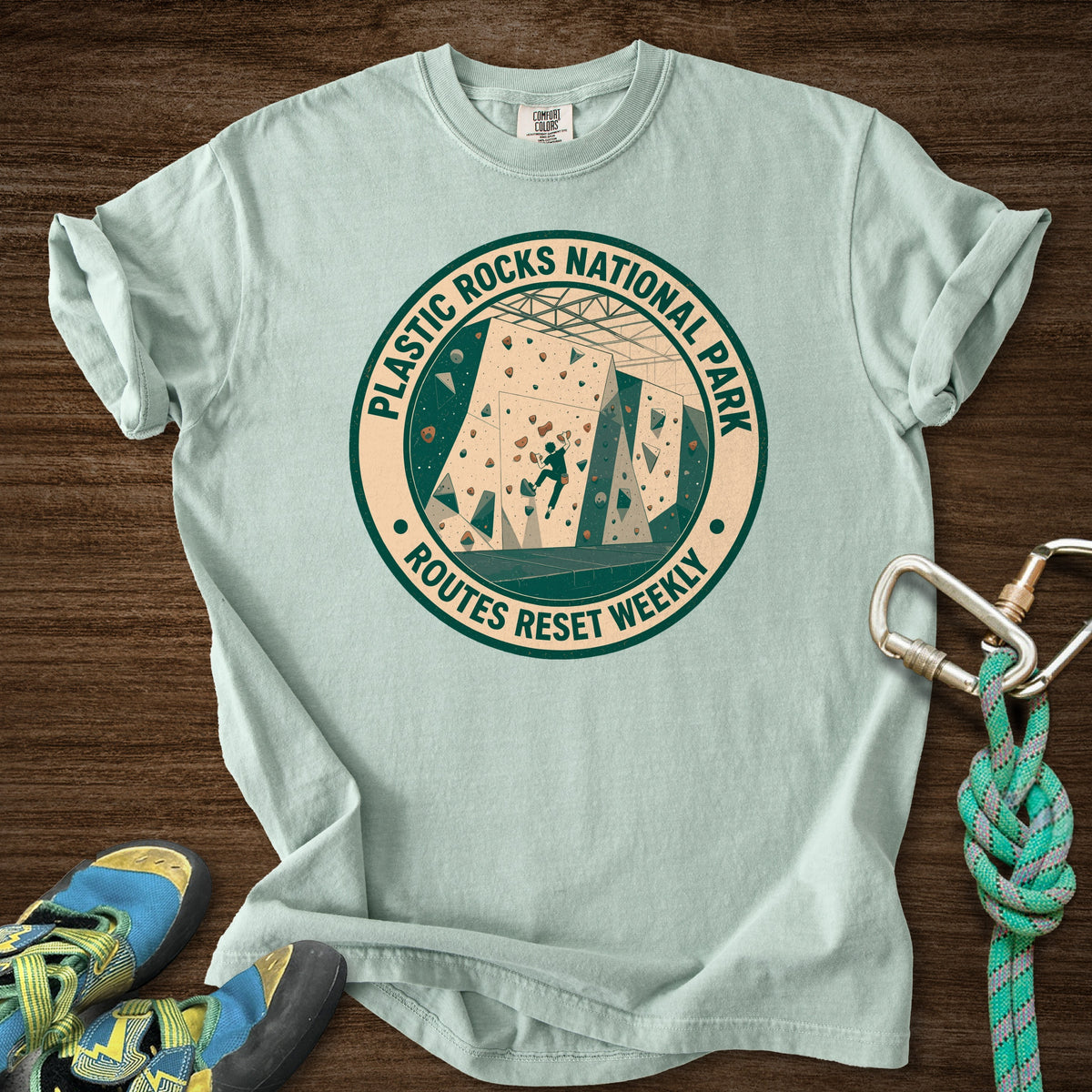 Plastic Rocks Natl Park Premium in Bay — flat lay mockup