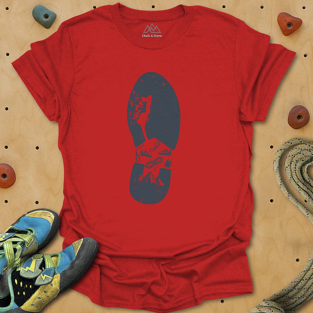 Climbing Shoe Footprint Tee
