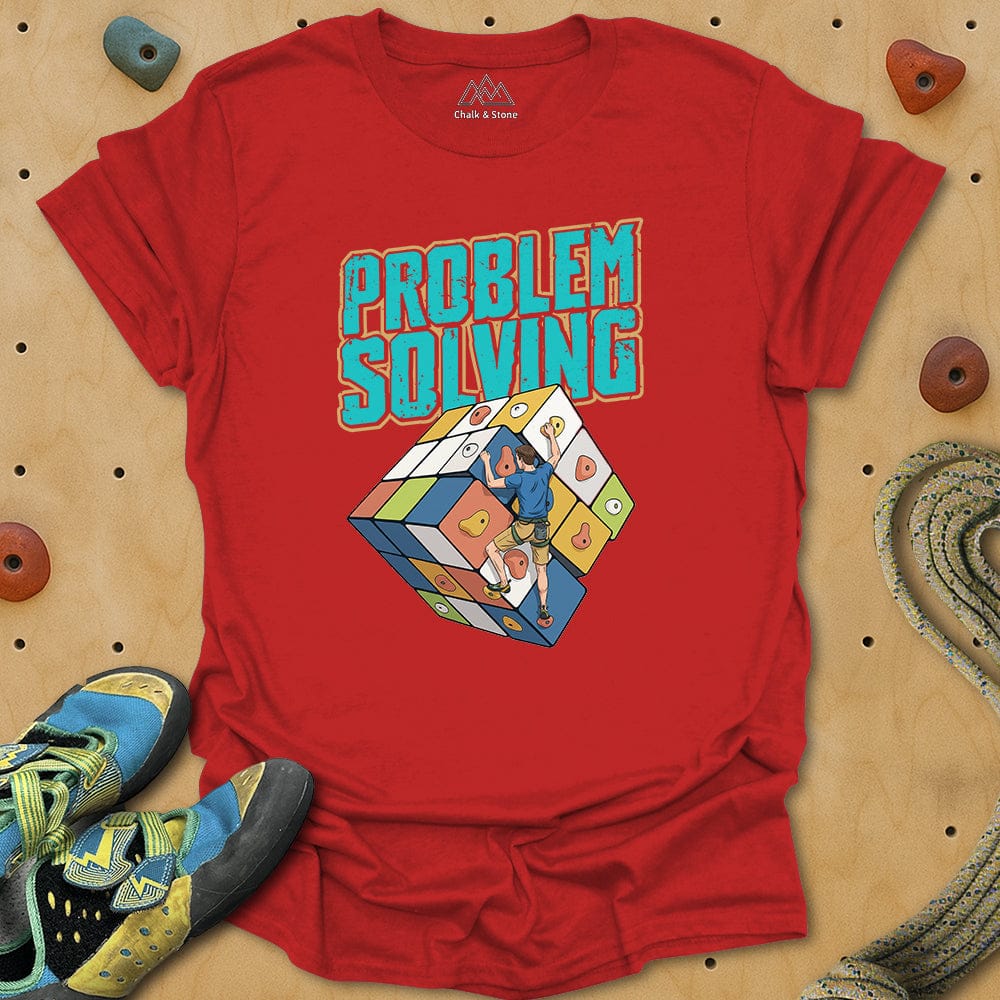 Problem Solving Rubix Cube Cartoon Climber Tee