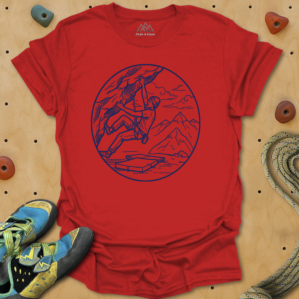 Bouldering Simple Line Tee