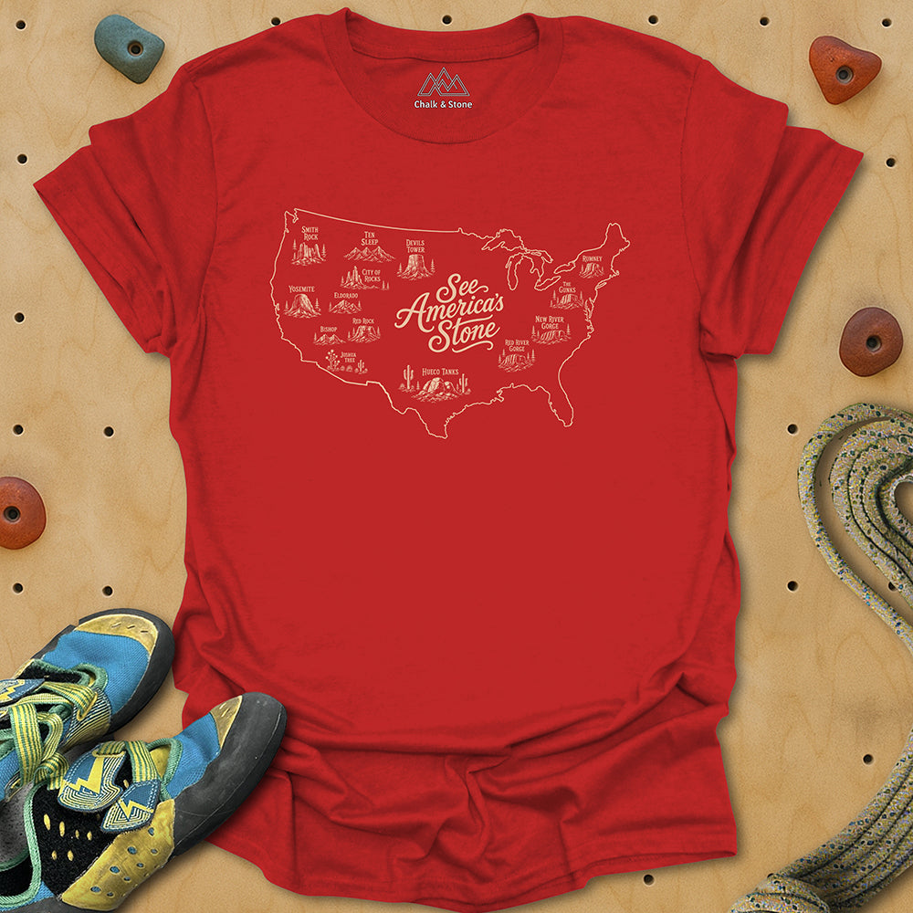 See Americas Stone Map Tee