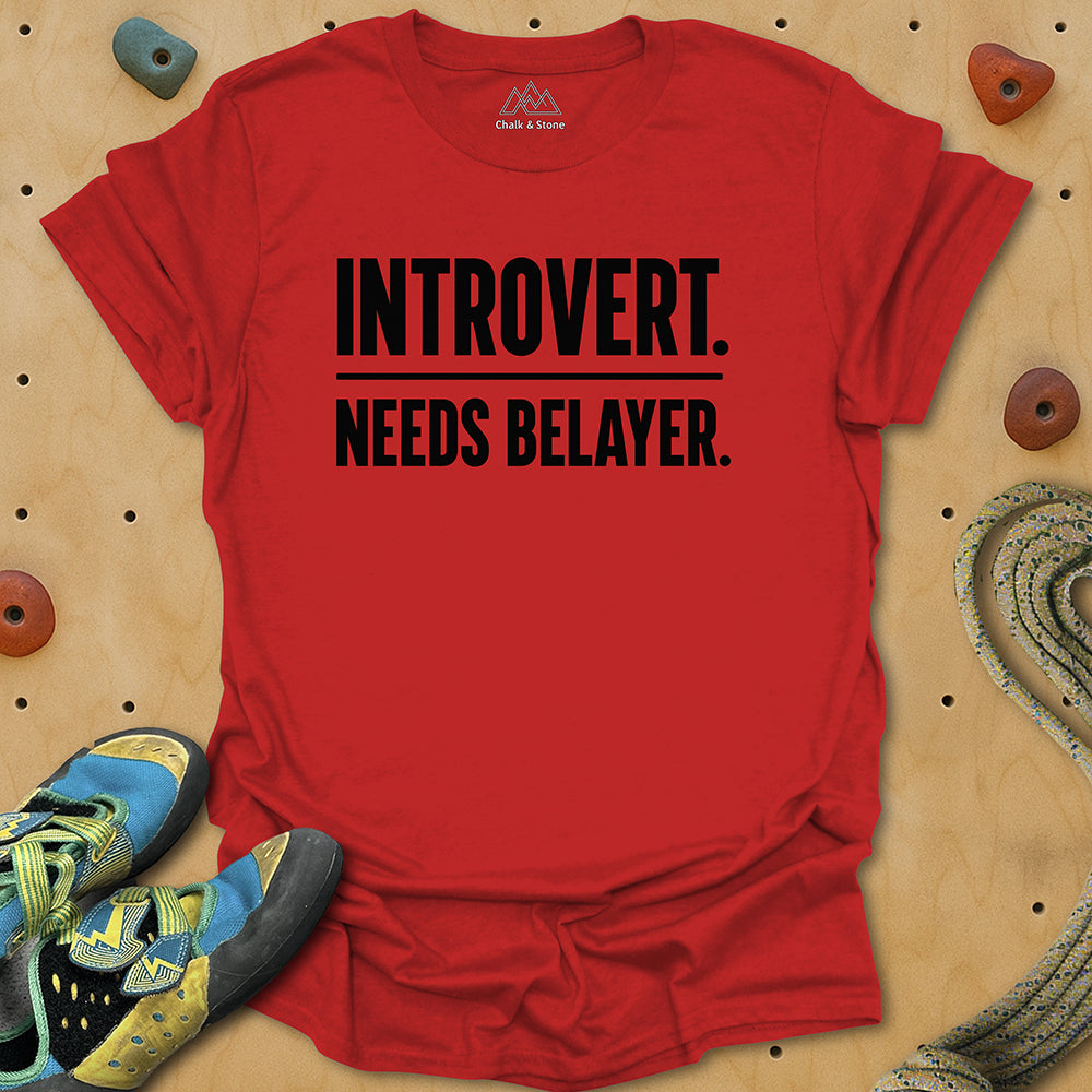 Introvert Need Belayer Tee