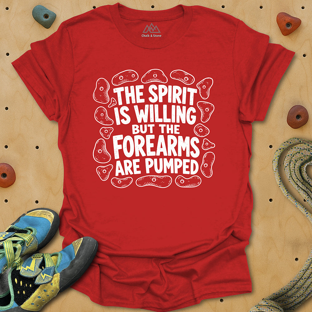 Spirit Willing Spray Wall Tee