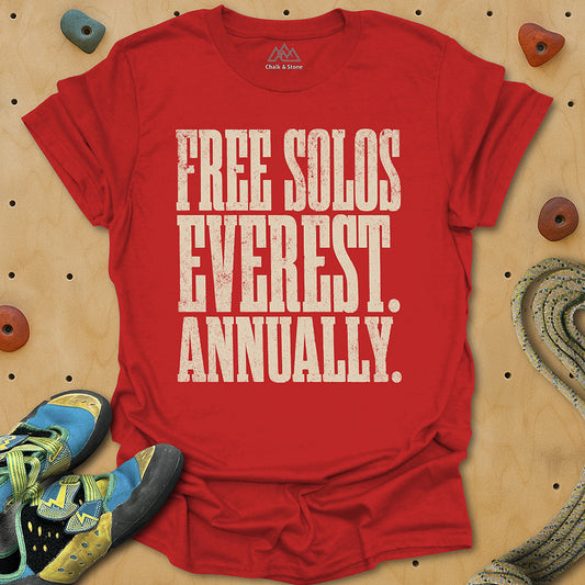 Free Solo Everest Text Tee