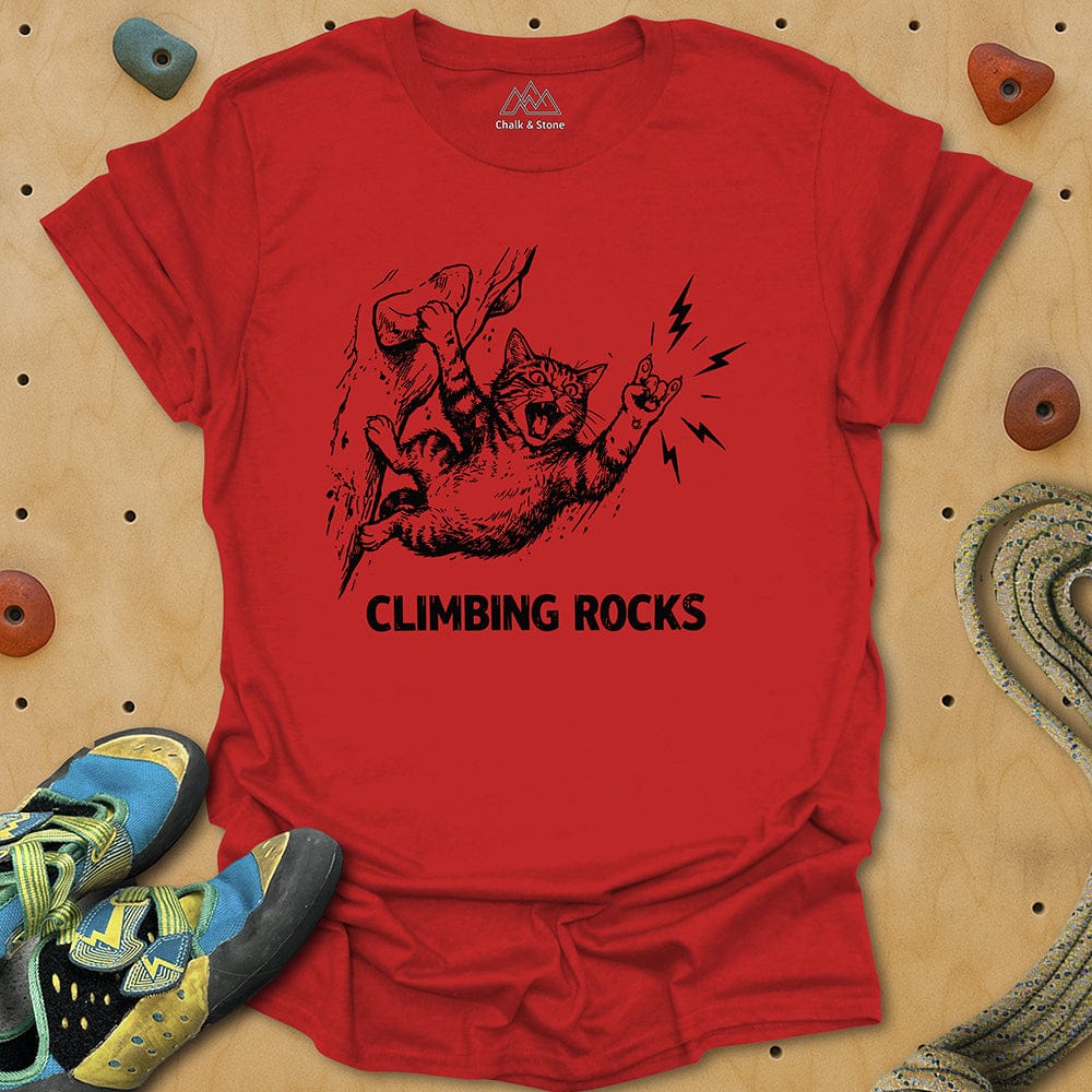 Climbing Rocks Dyno Cat Tee