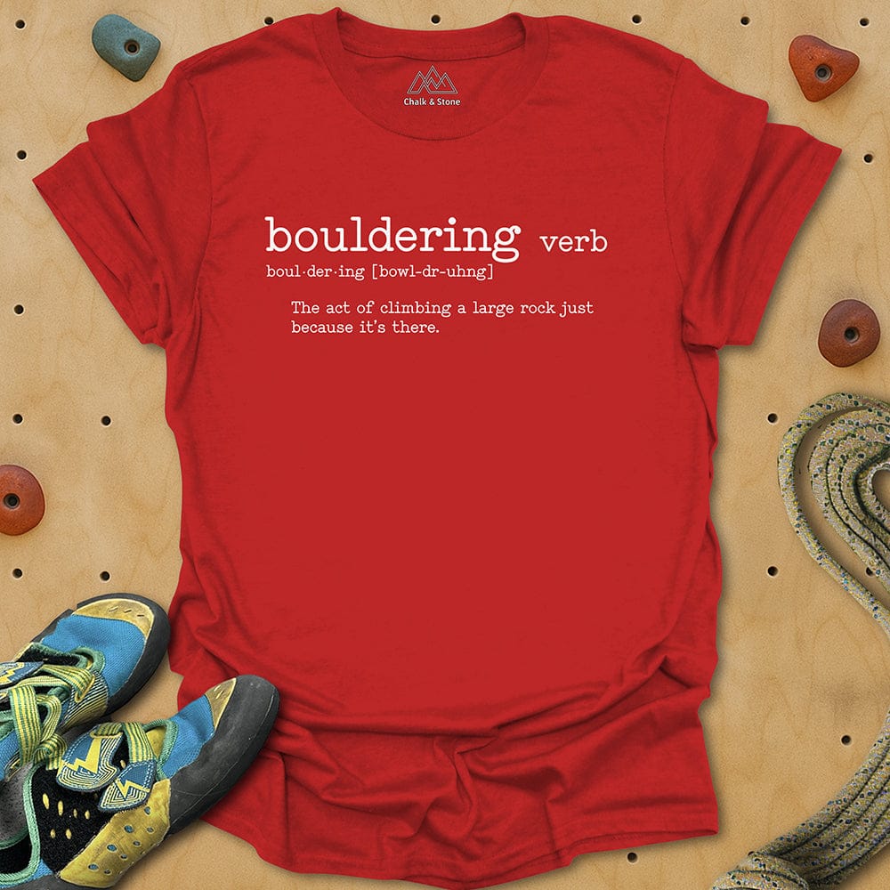 Boulder Definition Bouldering Definition Tee – Chalk & Stone