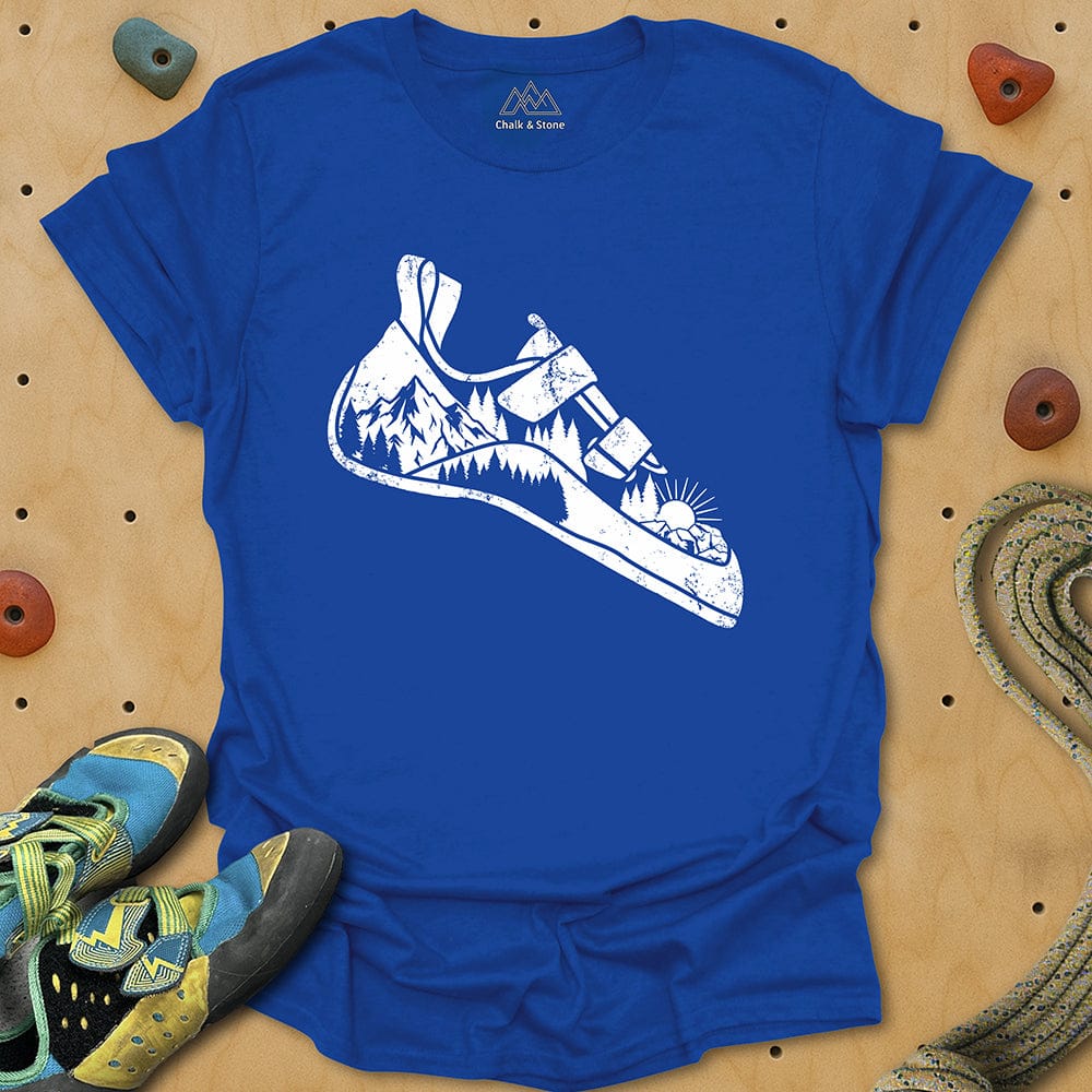 Climbing Shoe As Landscape Tee