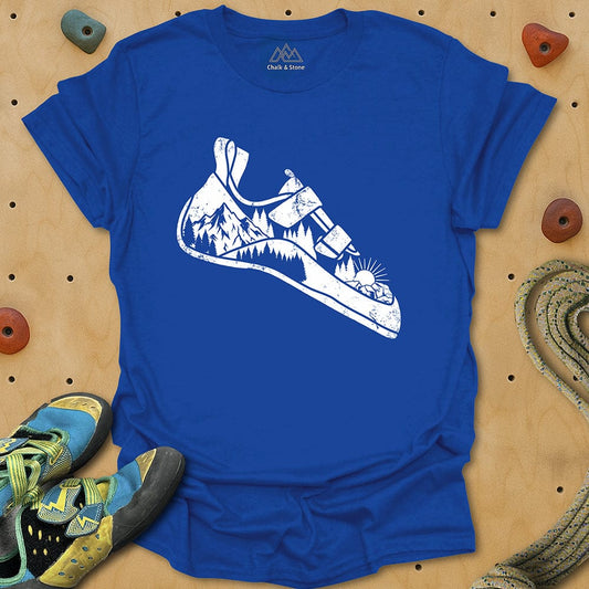 Climbing Shoe As Landscape Tee