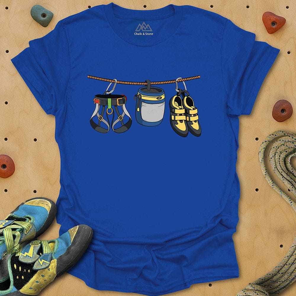 Hanging Climbing Equipment Tee