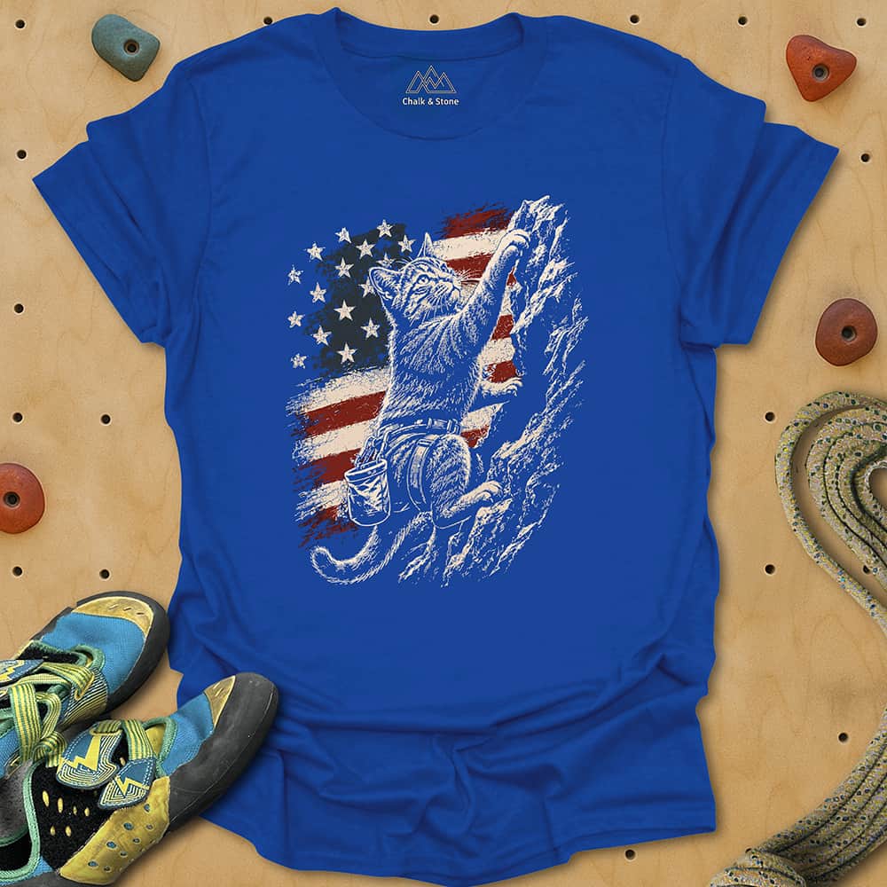 Cat Climber Flag Tee