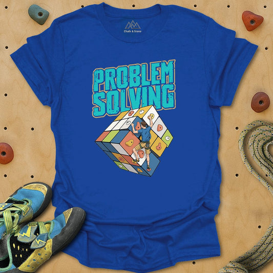 Problem Solving Rubix Cube Cartoon Climber Tee