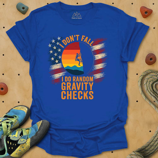 Gravity Checks Flag Tee