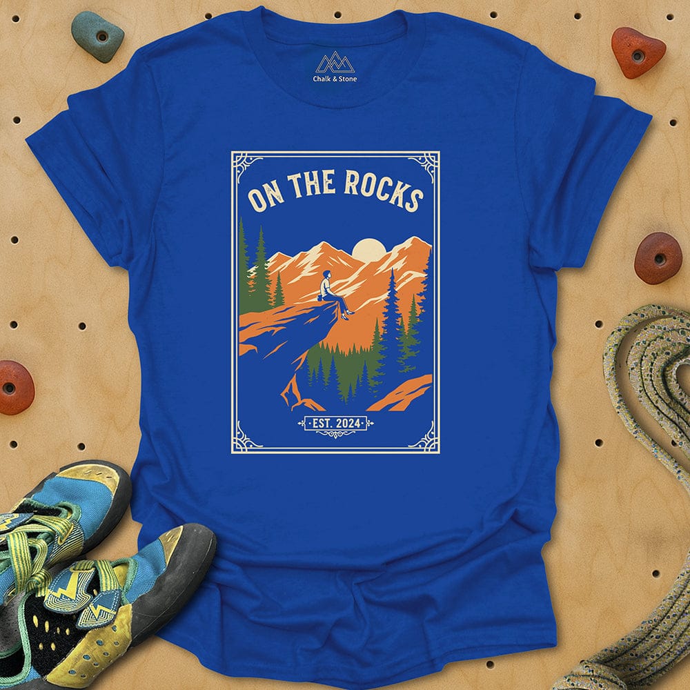 On The Rocks Stripe Travel Poster Tee