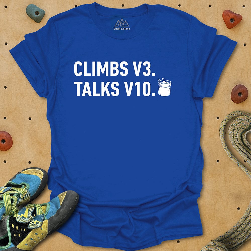 Climbs V3 Talks V10 Tee