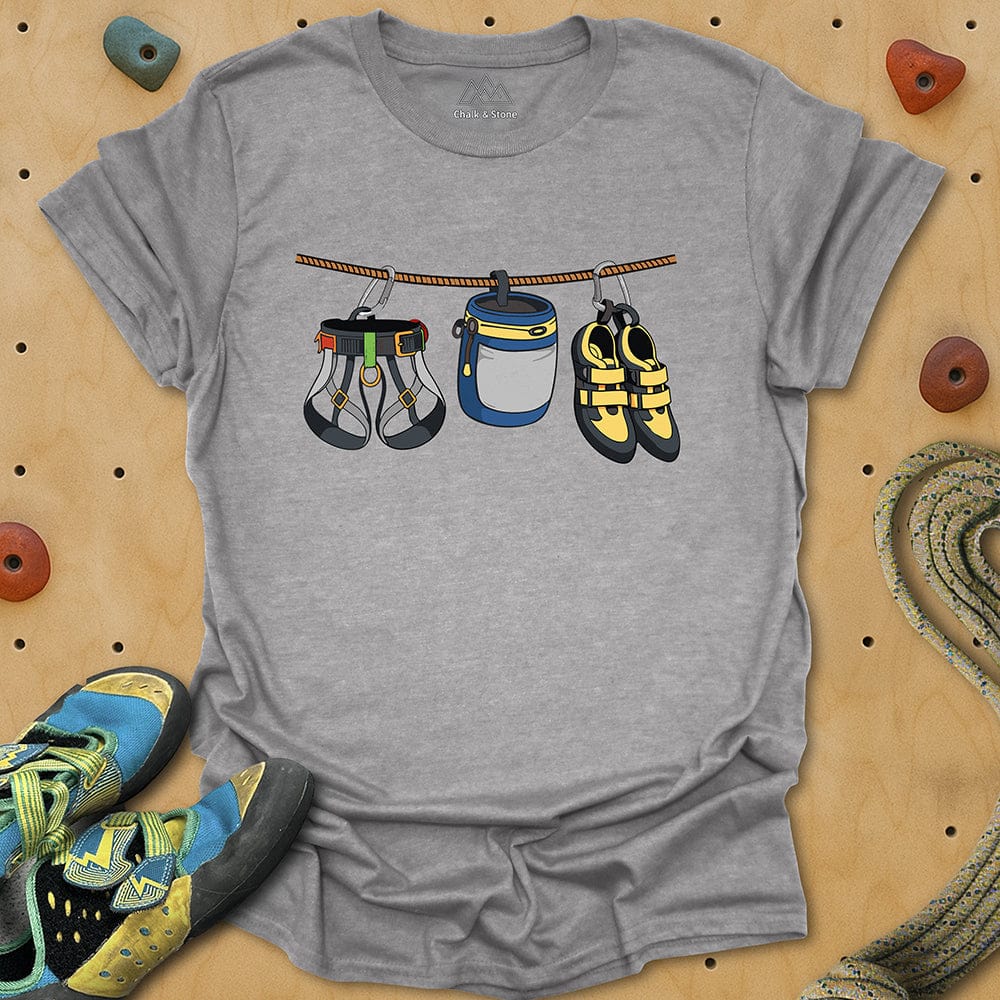 Hanging Climbing Equipment Tee