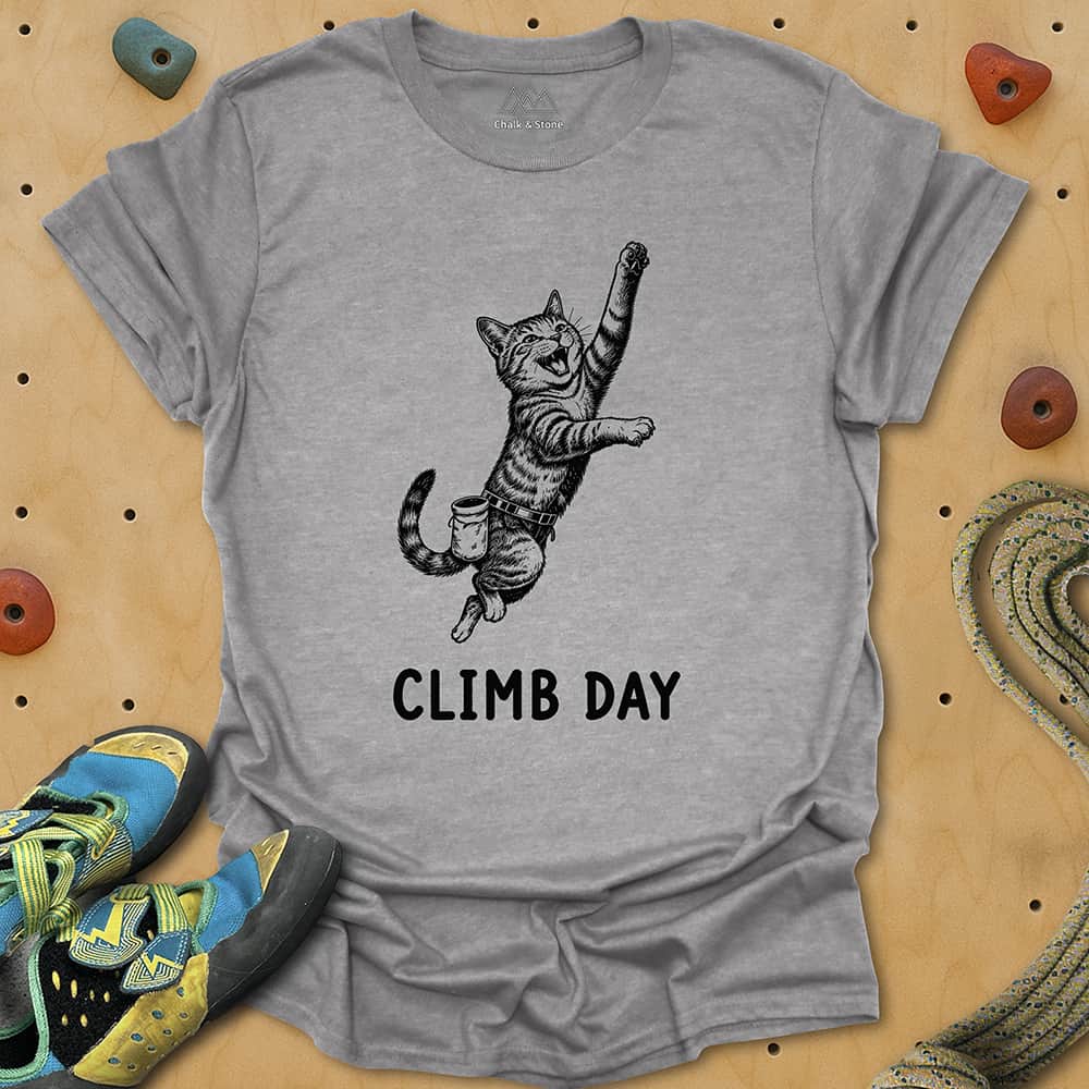 Climbing Cat Day Tee